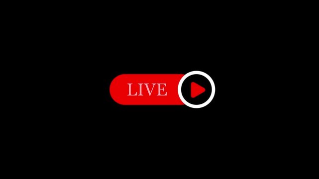 Live Streaming Indicator Animation with Red Signal