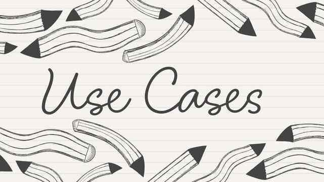 Use Cases Pencil Sketch Bottom Top Pattern Sliding Text 