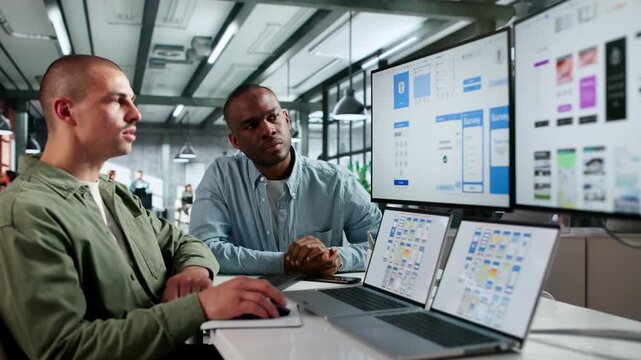 UX Designers Collaborate On App Interface