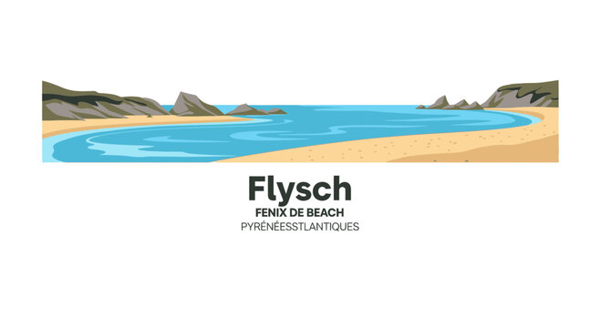 Scenic Coastal Landscape with Sandy Beach and Rocky Cliffs