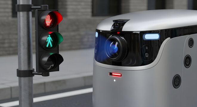 Robot camera at crosswalk