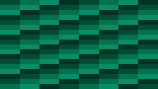 Abstract Seamless Emerald Green Geometric Rectangular Pattern Vector Background
