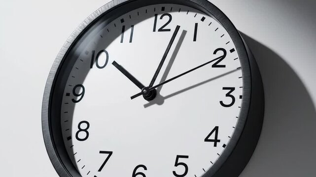 Wall clock showing time representing futuristic concepts and abstract thought