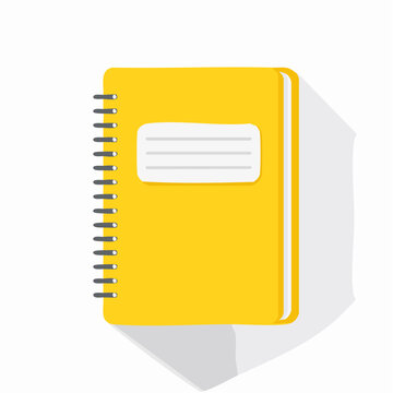 Yellow Spiral Notebook with Label