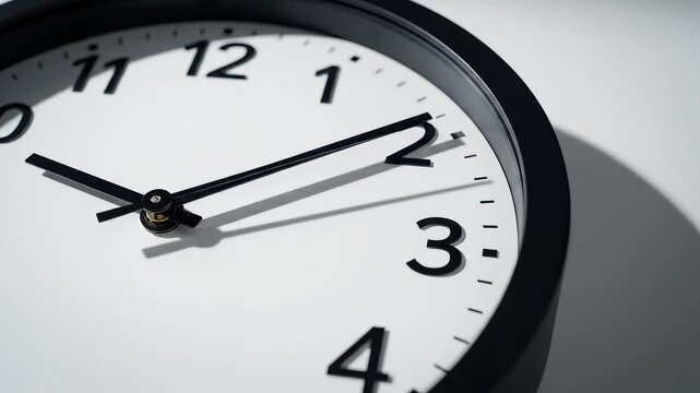 Wall clock showing time symbolizing corporate growth and leadership