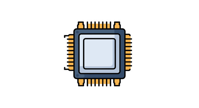Computer Processor Chip Icon