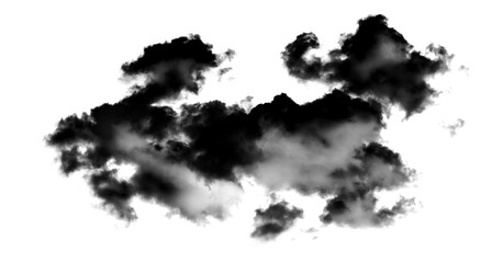 Fototapeta premium black smoke cloud fog dust isolated on transparent background. Colorful smoke smog misty fog steam explosion special effect. Smoke texture for Compositing, covering, overlay, design elements, PNG