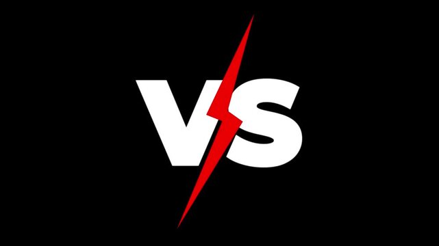 VS versus bars icons animated versus vs bars multiplayer co op team with smokey on black background.