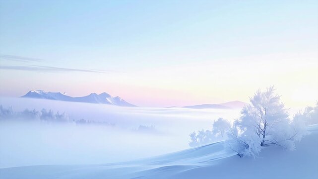 Cool toned gradient wash icy blue fading silver lavender subtle drifting fog cinematic ambience