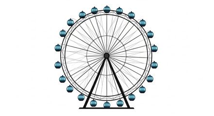 Giant Ferris Wheel Amusement Park Ride Structure. © Mutmainah