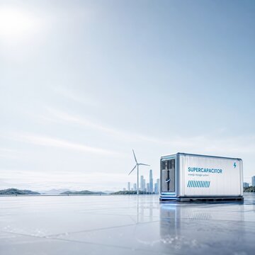 Supercapacitor energy storage system transforming future city green landscape