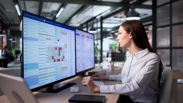 Project Manager Planning Tasks On Computer