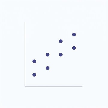 Minimalist scatter plot with blue data points on white background