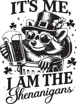 Raccoon Shenanigans Cut File | Funny Drinking Cricut Design