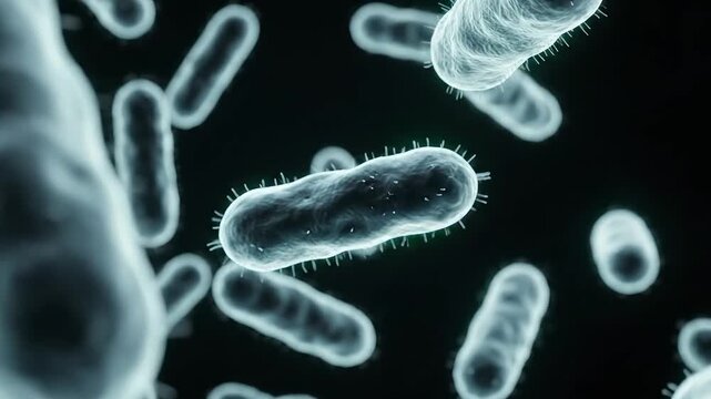 Bacteria under microscope ideal for pharmaceutical campaigns and wellness branding