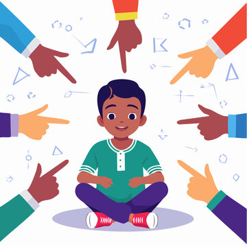 Child Accused and Pointed At by Multiple Hands
