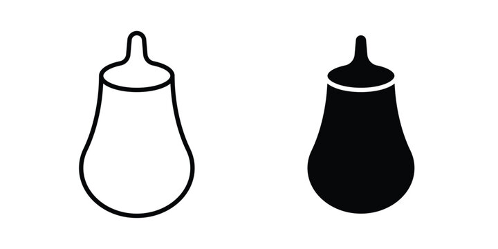 Butternut squash icon. Doodle Icon in Minimal Line Art Style