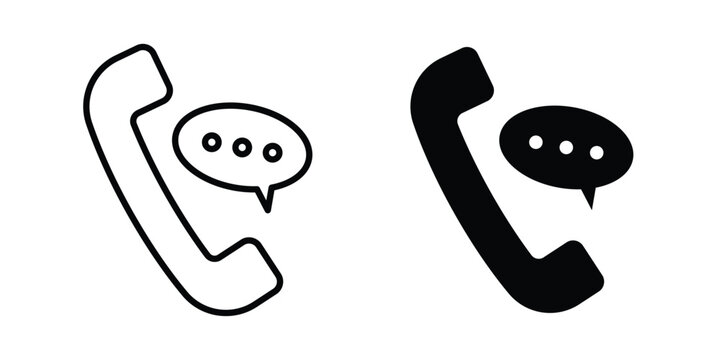 Contact us icon. Doodle Icon in Minimal Line Art Style