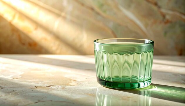 Soft sage green translucent glass with delicate ripple texture