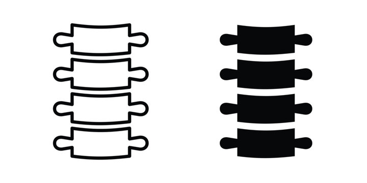 Human spine icon. Doodle Icon in Minimal Line Art Style