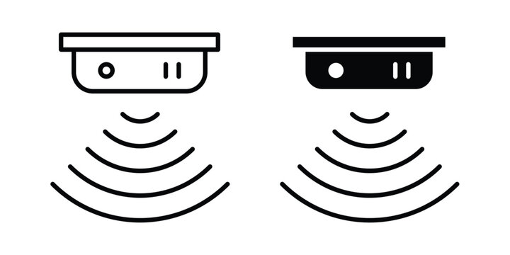 Motion sensor icon. Doodle Icon in Minimal Line Art Style