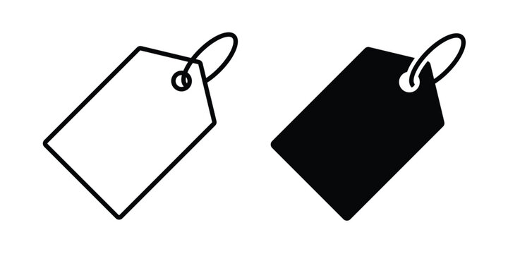 Price tag icon. Doodle Icon in Minimal Line Art Style
