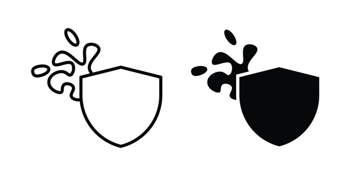 Stain resistance icon. Doodle Icon in Minimal Line Art Style