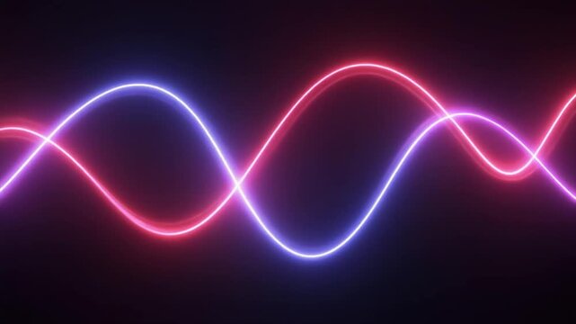 Cinematic plasma wave arcs flowing smooth curves pulse waves moving along arcs ambient ambience