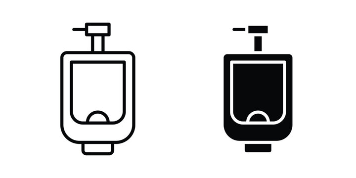 Urinal icon. Doodle Icon in Minimal Line Art Style