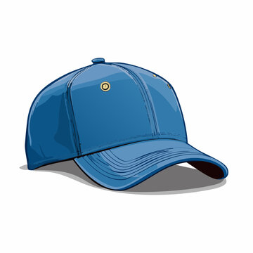 Blue baseball cap illustration