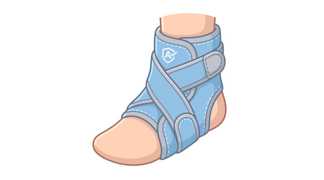 Blue ankle brace for foot support and injury prevention