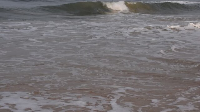 Amazing view of Arabian sea during the morning time in Calangute beach Goa, India, Ocean beach view during early morning time