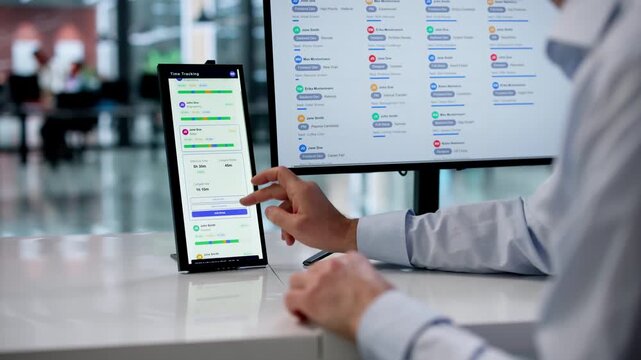 Project Manager Reviews Employee Timesheets