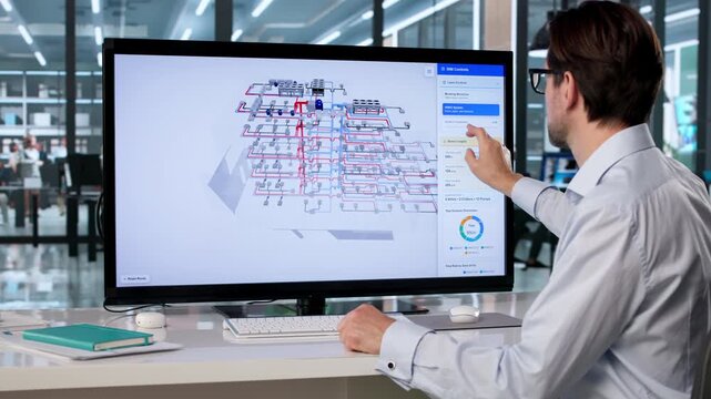 Mechanical Engineer Reviews HVAC System Design Using 3D BIM Software