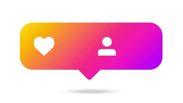 Blank social media Followers and likes counts notification bar on white background for customizable.