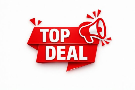 Top deal red gift box with fireworks celebration icon