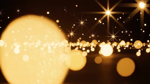 Golden bokeh lights and sparkles symbolizing the limitless potential of digital design