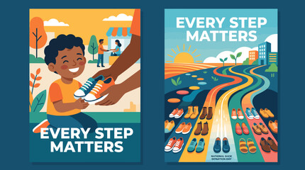 Obraz premium Every step matters A visual exploration of individual impact and collective journeys towards a brighter future