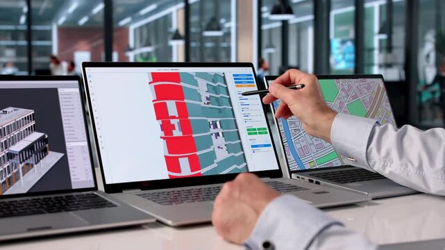 Engineer Uses Computer Software