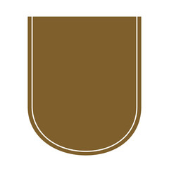 Obraz premium Brown badge png sticker, transparent background