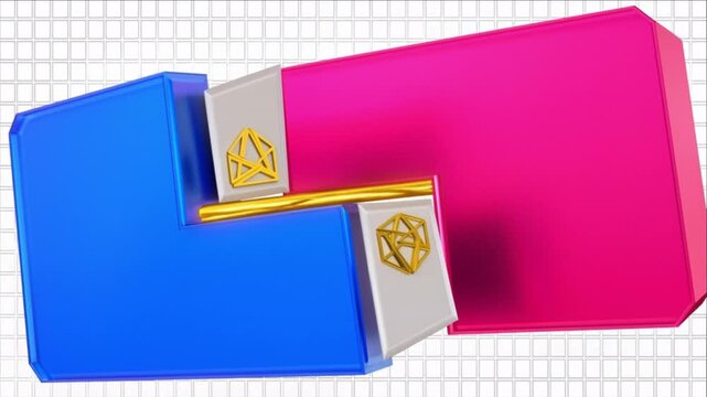 多様性と連帯を象徴するパズルの欠片がホワイトゴールドのピースで結ばれる抽象背景