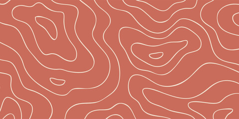 Abstract Topographic Contour Lines Pattern Background. © Girlda