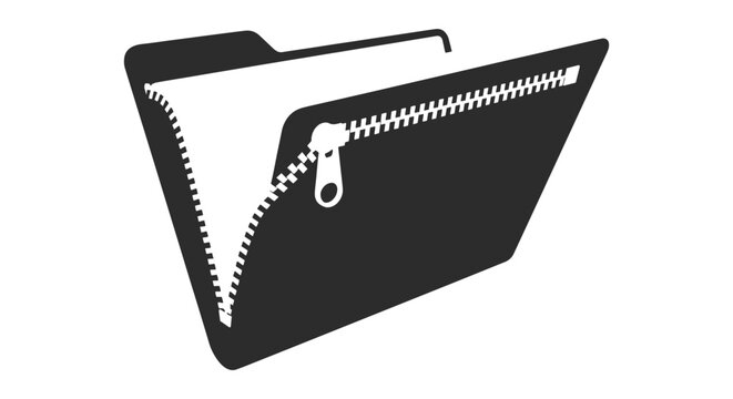 folder zip Line art vector minimal clean illustration