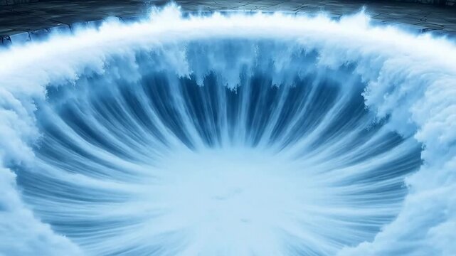 Glowing Wave of Awakening in Dark Labyrinth