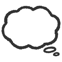 手描き風の雲型の吹き出し © さとわに