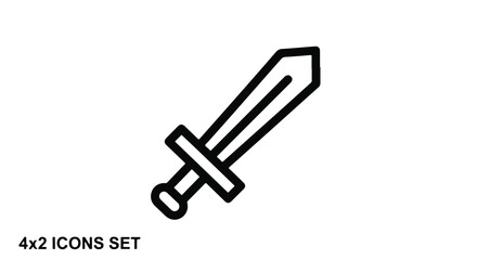Minimalist gaming controller icon, black line art gamepad vector, 4x2 icons set element for video game interface and esports branding © Qarshi Stock