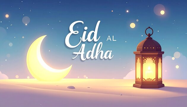 Eid al Adha Muslim Holiday Lantern.