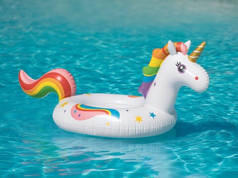 Rainbow Unicorn Pool Float
