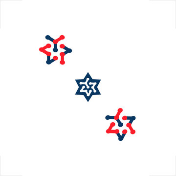 Professional tech niche logo for networking industry featuring a geometric hexagon style. Ideal for data connectivity, cloud computing, or software development use, conveying innovation, structure