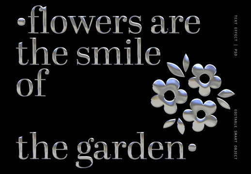 Silver Chrome Text Effect